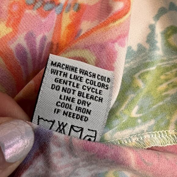 Ivy Road Dress Womens Medium Retro Psychedelic Paisley Colorful Stretch Y2K Mod - Picture 9 of 11